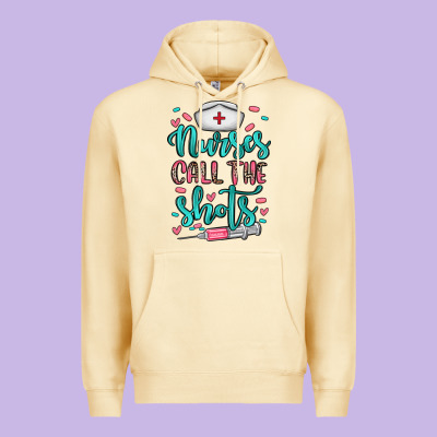 Nurses Call The Shots Premium Hoodie Designed By Nancycooperartshop