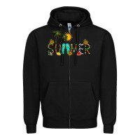 Black summer Zipper Hoodie - CowhideDigitalArt