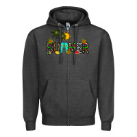 Charcoal Heather summer Zipper Hoodie - CowhideDigitalArt