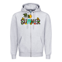 Heather Grey summer Zipper Hoodie - CowhideDigitalArt