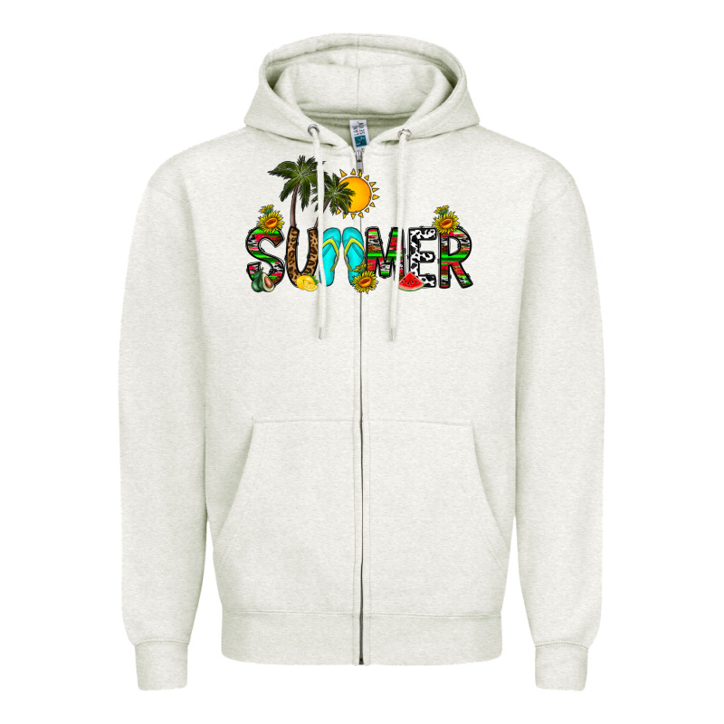 Summer Zipper Hoodie by CowhideDigitalArt | Teevron