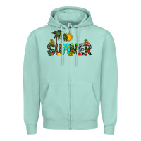 Seafoam summer Zipper Hoodie - CowhideDigitalArt