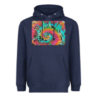 Navy tie dye leopard cowhide glitter background Heavyweight Hoodie - Artiststas