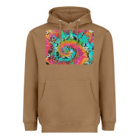 Toasted Coconut tie dye leopard cowhide glitter background Heavyweight Hoodie - Artiststas