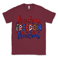 Burgundy Freedom freedom freedom Classic Tee - Neo Western