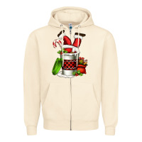 Sandshell Santa claus in a coffee cup Zipper Hoodie - FaDigitalArtStudio