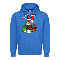 True Royal Santa claus in a coffee cup Zipper Hoodie - FaDigitalArtStudio