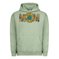 Pigment Oil Green Western Mom With Gemstone And Sunflower Urban Hoodie - BundleAndBundleShop