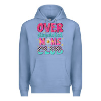 Colony Blue over stimulated moms club Premium Hoodie - NancyCooperArtShop