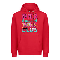 Red over stimulated moms club Premium Hoodie - NancyCooperArtShop