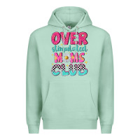 Seafoam over stimulated moms club Premium Hoodie - NancyCooperArtShop