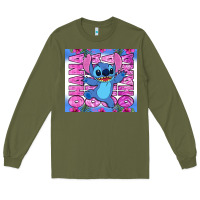 Army Green stitch ohana Long Sleeve Tee - Zillion Design Studio