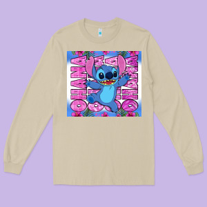 Stitch Ohana Long Sleeve Tee Designed By Zillion Design Studio