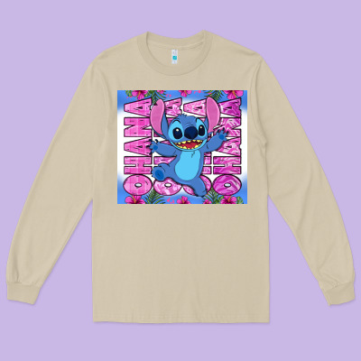 Stitch Ohana Long Sleeve Tee Designed By Zillion Design Studio