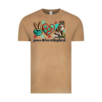 Vintage Camel peace love australian shepherd Vintage Tee - texasbilliewilder