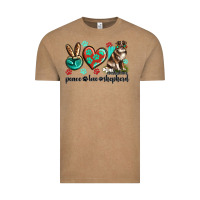 Vintage Coffee peace love australian shepherd Vintage Tee - texasbilliewilder