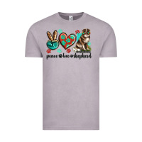 Vintage Zinc peace love australian shepherd Vintage Tee - texasbilliewilder