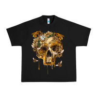 Black Flower Skeleton Bees Urban Heavy Tee - RanaPortraitStore