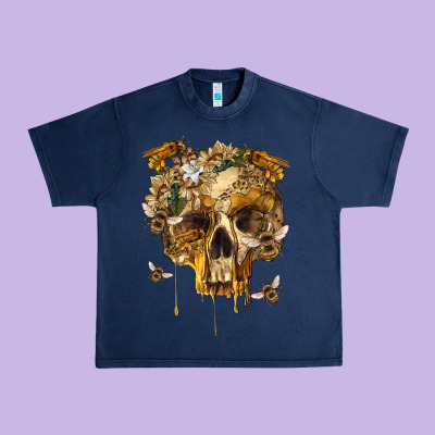 Urban Heavy Tee Flower Skeleton Bees