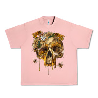 Salmon Flower Skeleton Bees Urban Heavy Tee - RanaPortraitStore