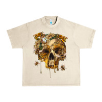 Sandshell Flower Skeleton Bees Urban Heavy Tee - RanaPortraitStore