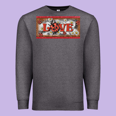 Love Ladybug    License Plate Template Premium Sweatshirt Designed By Barkaloodesign