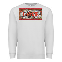 Dove Grey love ladybug    license plate template Premium Sweatshirt - BarkalooDesign
