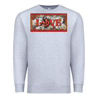 Heather Grey love ladybug    license plate template Premium Sweatshirt - BarkalooDesign
