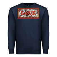 Navy love ladybug    license plate template Premium Sweatshirt - BarkalooDesign