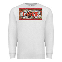 Oatmeal Heather love ladybug    license plate template Premium Sweatshirt - BarkalooDesign