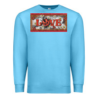 Ocean Blue love ladybug    license plate template Premium Sweatshirt - BarkalooDesign