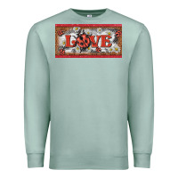 Seafoam love ladybug    license plate template Premium Sweatshirt - BarkalooDesign