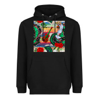 Black flamenco dancer seamless pattern Heavyweight Hoodie - BundleAndBundleShop