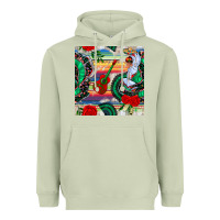 Matcha flamenco dancer seamless pattern Heavyweight Hoodie - BundleAndBundleShop