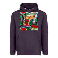 Plum flamenco dancer seamless pattern Heavyweight Hoodie - BundleAndBundleShop