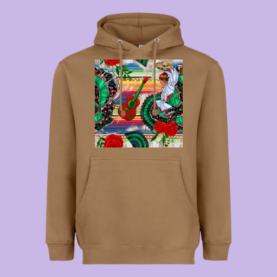 Flamenco Dancer Seamless Pattern Heavyweight Hoodie Designed By Bundleandbundleshop