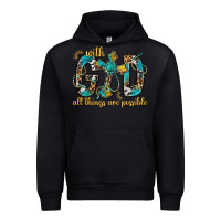 Black With God All Things Are Possible With Cross Urban Hoodie - BundleAndBundleShop