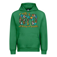 Emerald With God All Things Are Possible With Cross Urban Hoodie - BundleAndBundleShop