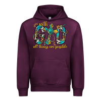 Mauve Wine With God All Things Are Possible With Cross Urban Hoodie - BundleAndBundleShop