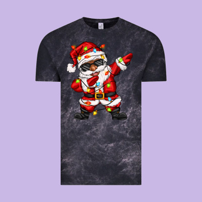 Afro Dabbing Santa Vintage Tee Designed By Zillion Design Studio