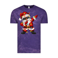 Cloud Purple afro dabbing santa Vintage Tee - Zillion Design Studio