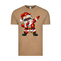 Vintage Coffee afro dabbing santa Vintage Tee - Zillion Design Studio