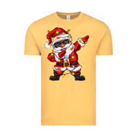 Vintage Mustard afro dabbing santa Vintage Tee - Zillion Design Studio
