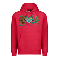 Cardinal peace love cross Premium Hoodie - NancyCooperArtShop