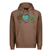 Chestnut peace love cross Premium Hoodie - NancyCooperArtShop