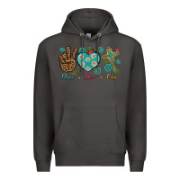 Smoke peace love cross Premium Hoodie - NancyCooperArtShop