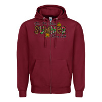 Burgundy take me where summer never ends Zipper Hoodie - CowhideDigitalArt