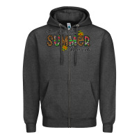 Charcoal Heather take me where summer never ends Zipper Hoodie - CowhideDigitalArt