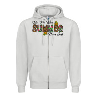 Dove Grey take me where summer never ends Zipper Hoodie - CowhideDigitalArt