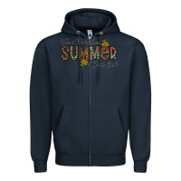 Navy take me where summer never ends Zipper Hoodie - CowhideDigitalArt